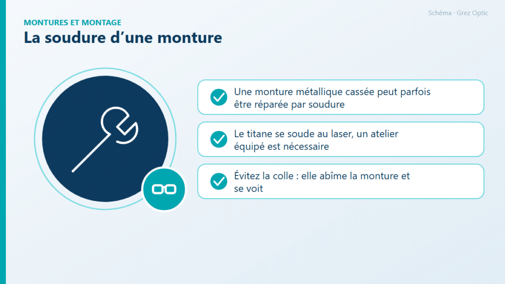 Schéma : La soudure d’une monture