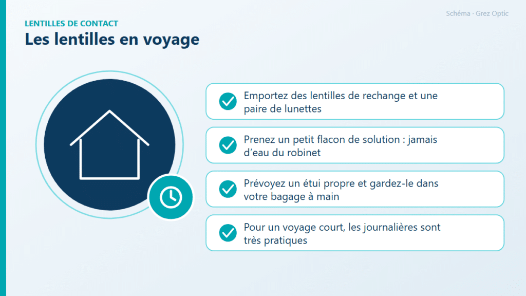 Schéma : Les lentilles en voyage