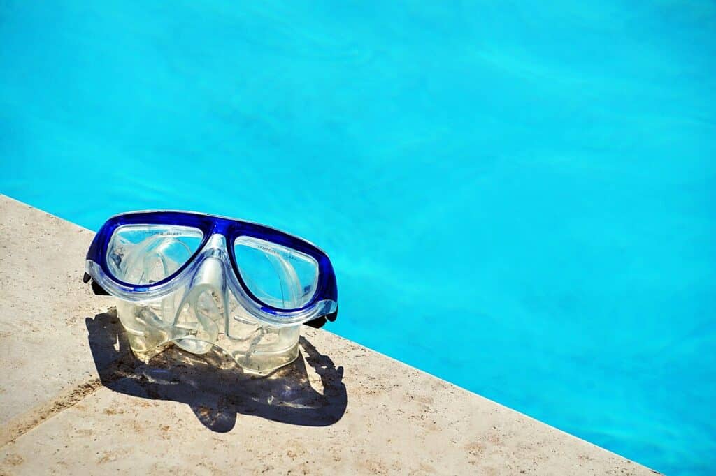 Les lentilles et la piscine (illustration)