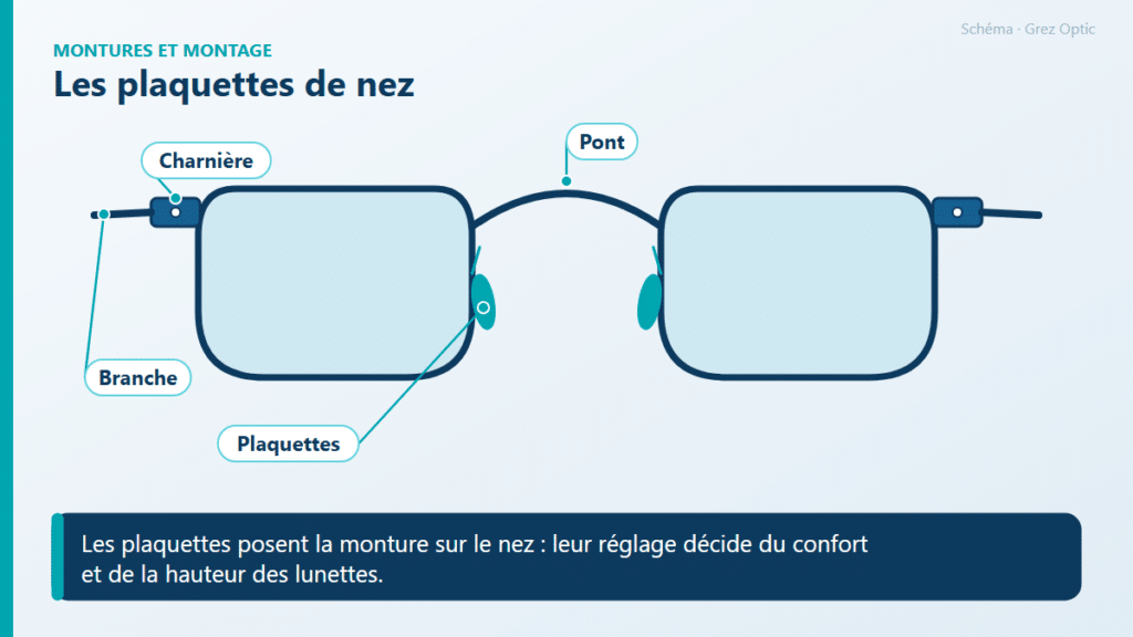 Schéma : Les plaquettes de nez