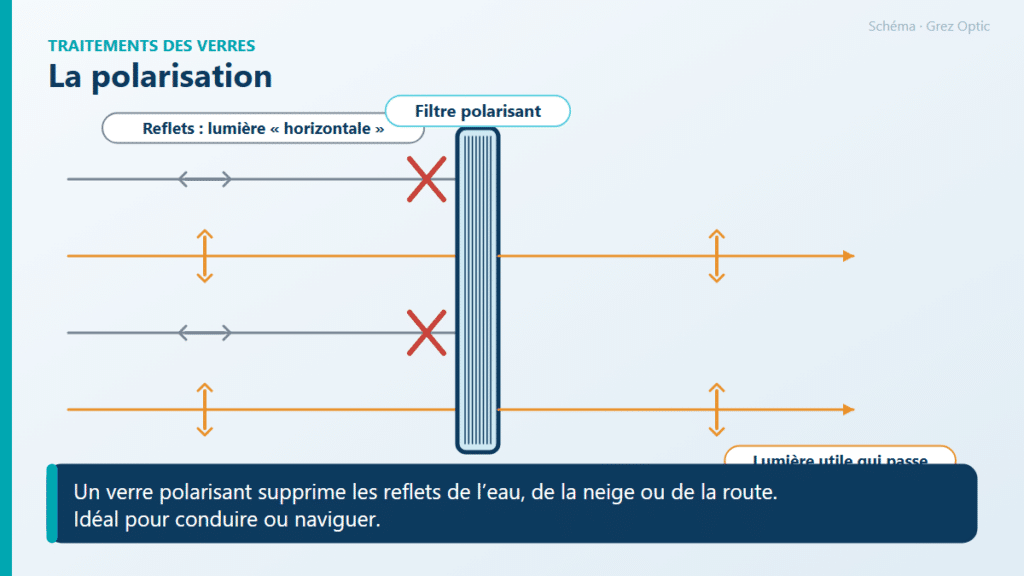Schéma : La polarisation