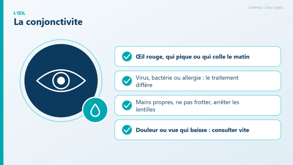 Schéma : La conjonctivite