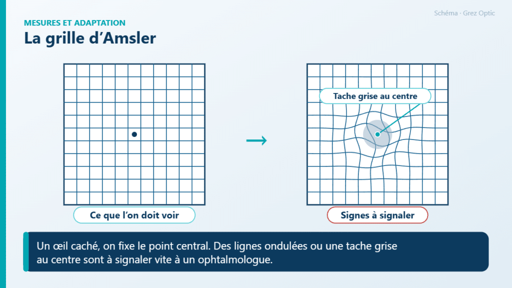 Schéma : La grille d’Amsler